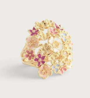 RING SIZE: 5, 6, 7, 8 Wildflowers Enameled Stud Earrings