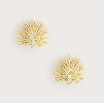 2cm W Palm Stud Earrings