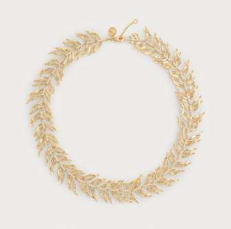 3.8cm W Palm Leaf Necklace