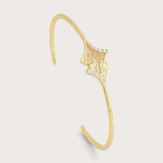 6cm W Ginkgo Leaf Bangle