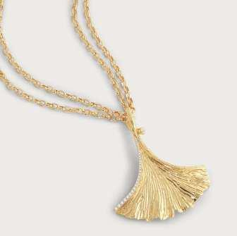 6cm W Ginkgo Leaf Necklace