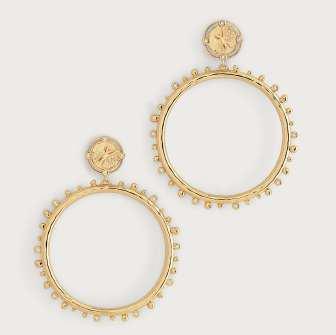 Coin Molten Hoop Earrings