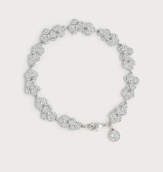 1.9cm W Orchid Pavé Tennis Bracelet, Sterling Silver (White)