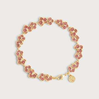 2cm W Orchid Pavé Tennis Bracelet (Fuchsia)