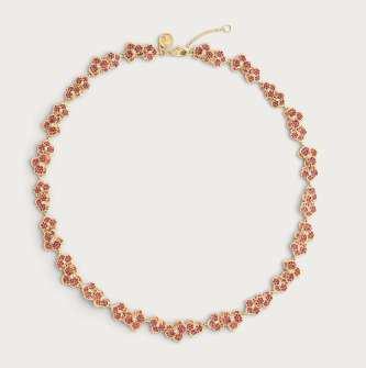 Orchid Pavé Necklace (Fuchsia)