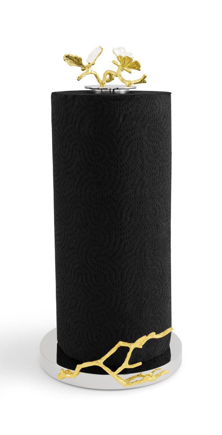 Butterfly Ginkgo Gold Vertical Napkin Holder