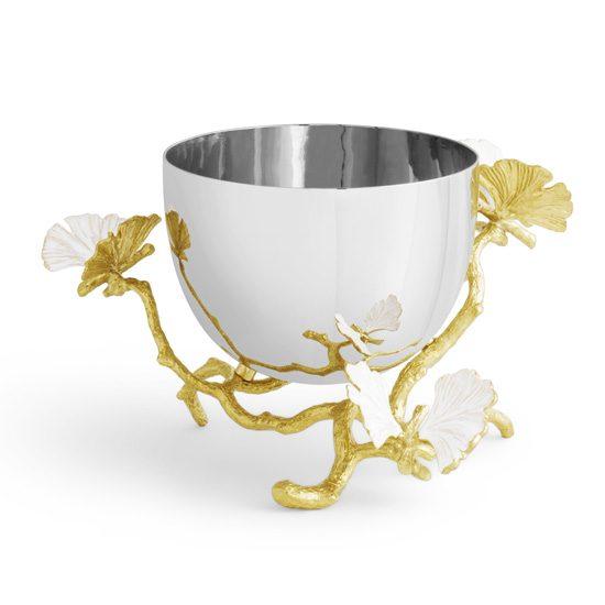 Butterfly Ginkgo Gold Nut Bowl