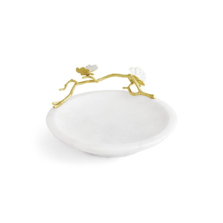 Butterfly Ginkgo Gold Trinket Dish