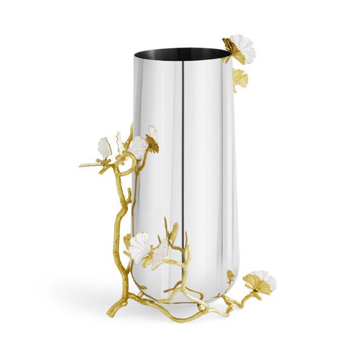 Tonka Beans and Cedar Wood Butterfly Ginkgo Gold Large Vase