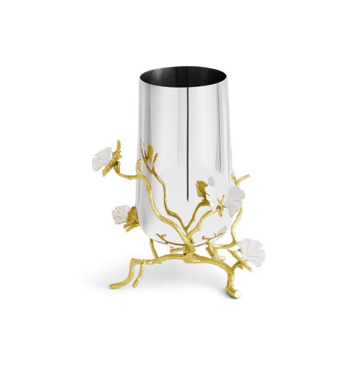 Butterfly Ginkgo Gold Medium Vase