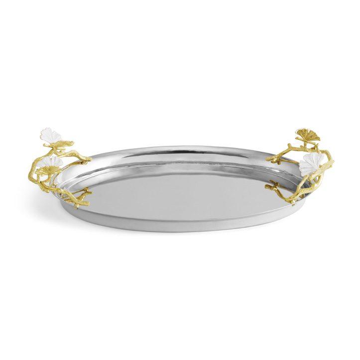 Butterfly Ginkgo Gold Medium Tray