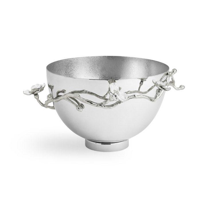 Silver Orchid Triple Bowl