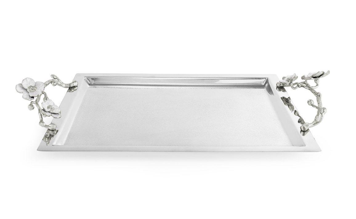 Silver Orchid Cheeseboard with Knife