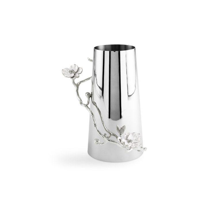 Silver Orchid Vase