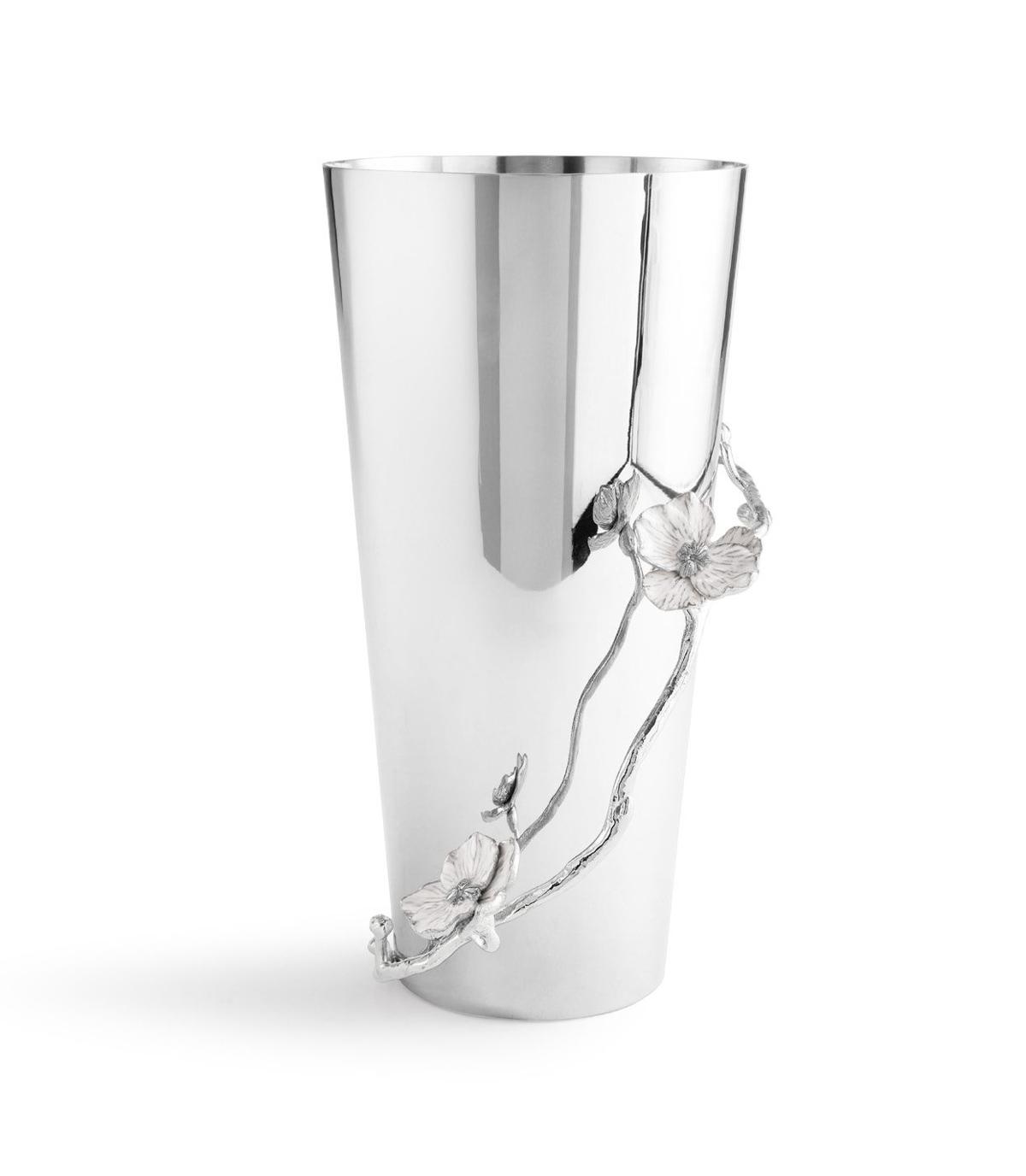 Silver Orchid Large Vase