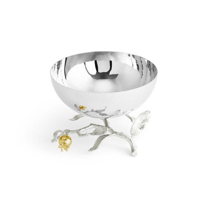 Goldplate 24K Pomegranate Silver & Gold Double Bowl