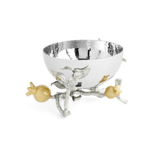 Goldplate 24K Pomegranate Silver & Gold Nut Bowl