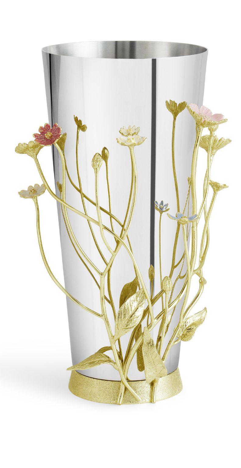 Enamel Wildflowers Candleholders Set of 2