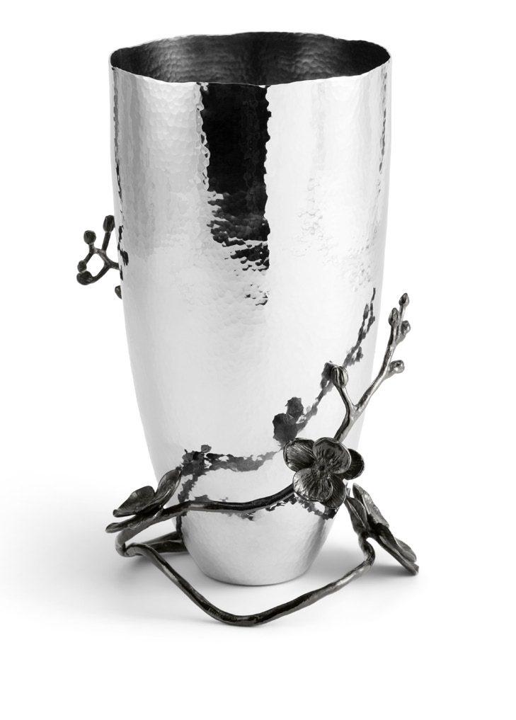 Black Nickelplate Black Orchid Vase Large