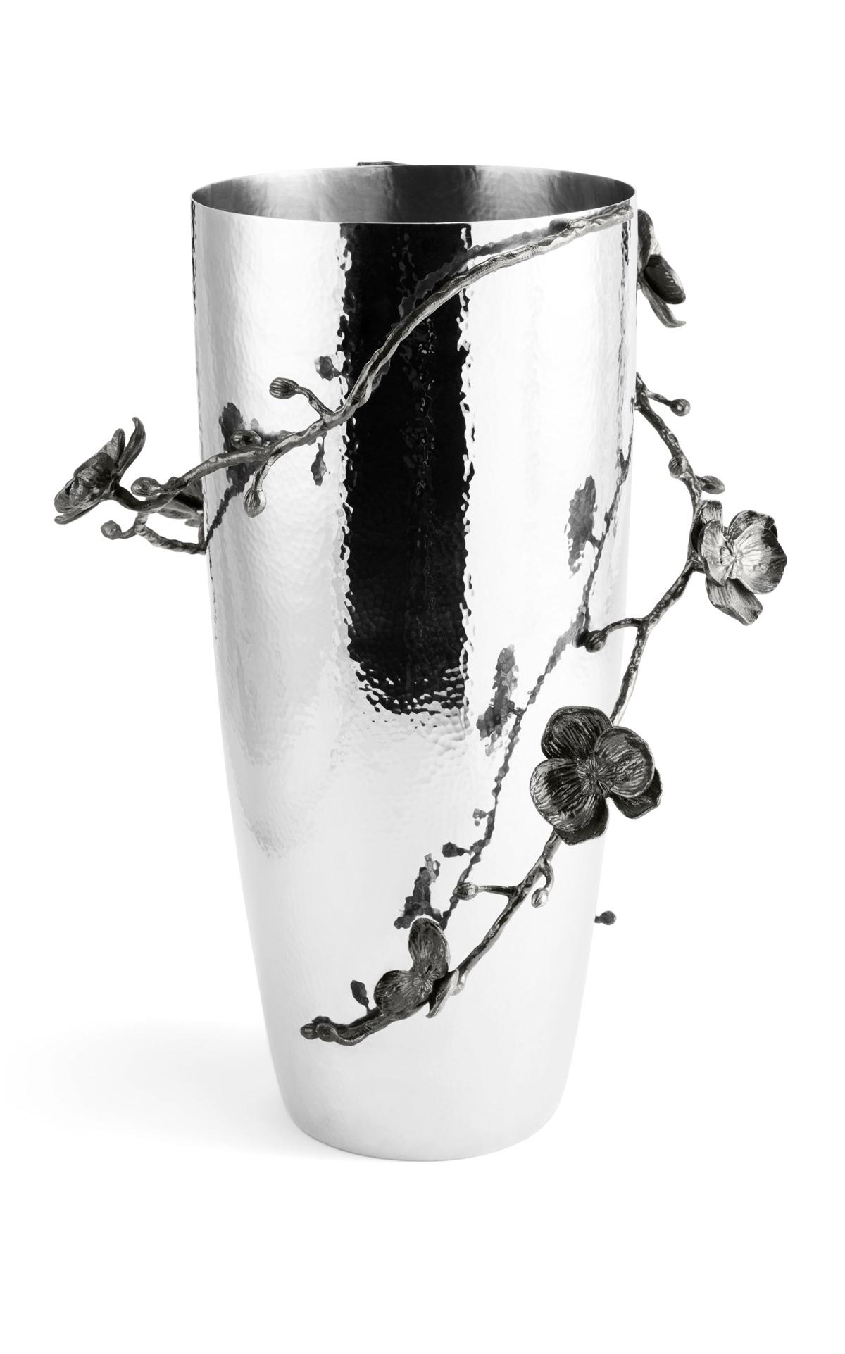 Black Nickelplate Black Orchid Centerpiece Vase