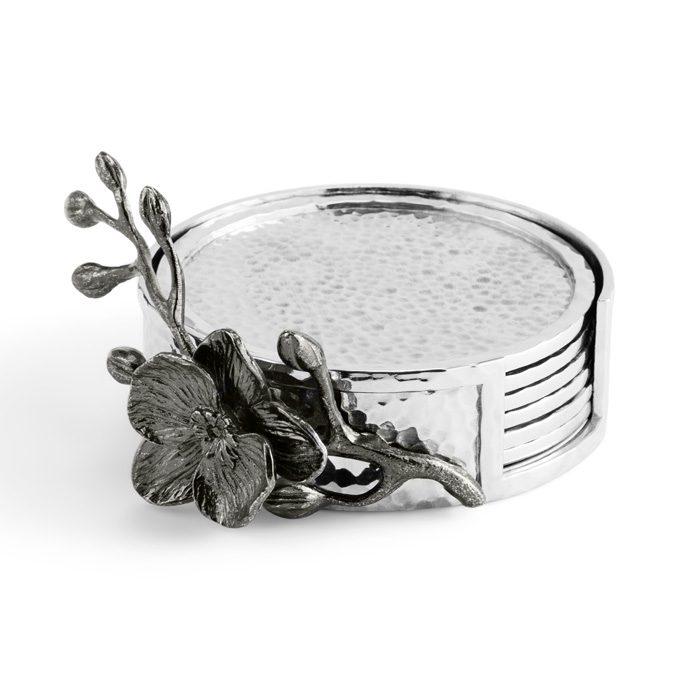 Fabric Black Orchid Cake Stand