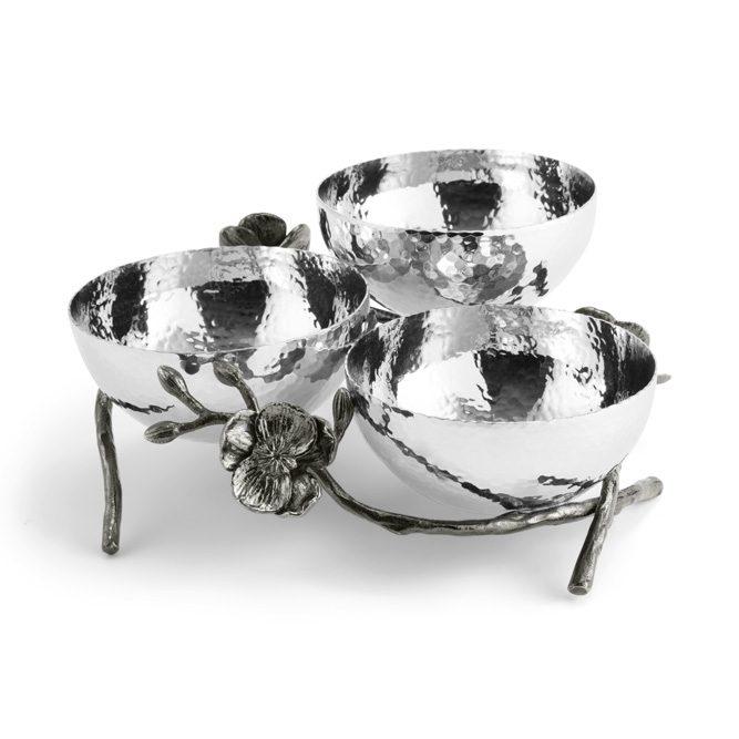 Black Nickelplate Black Orchid Serving Set