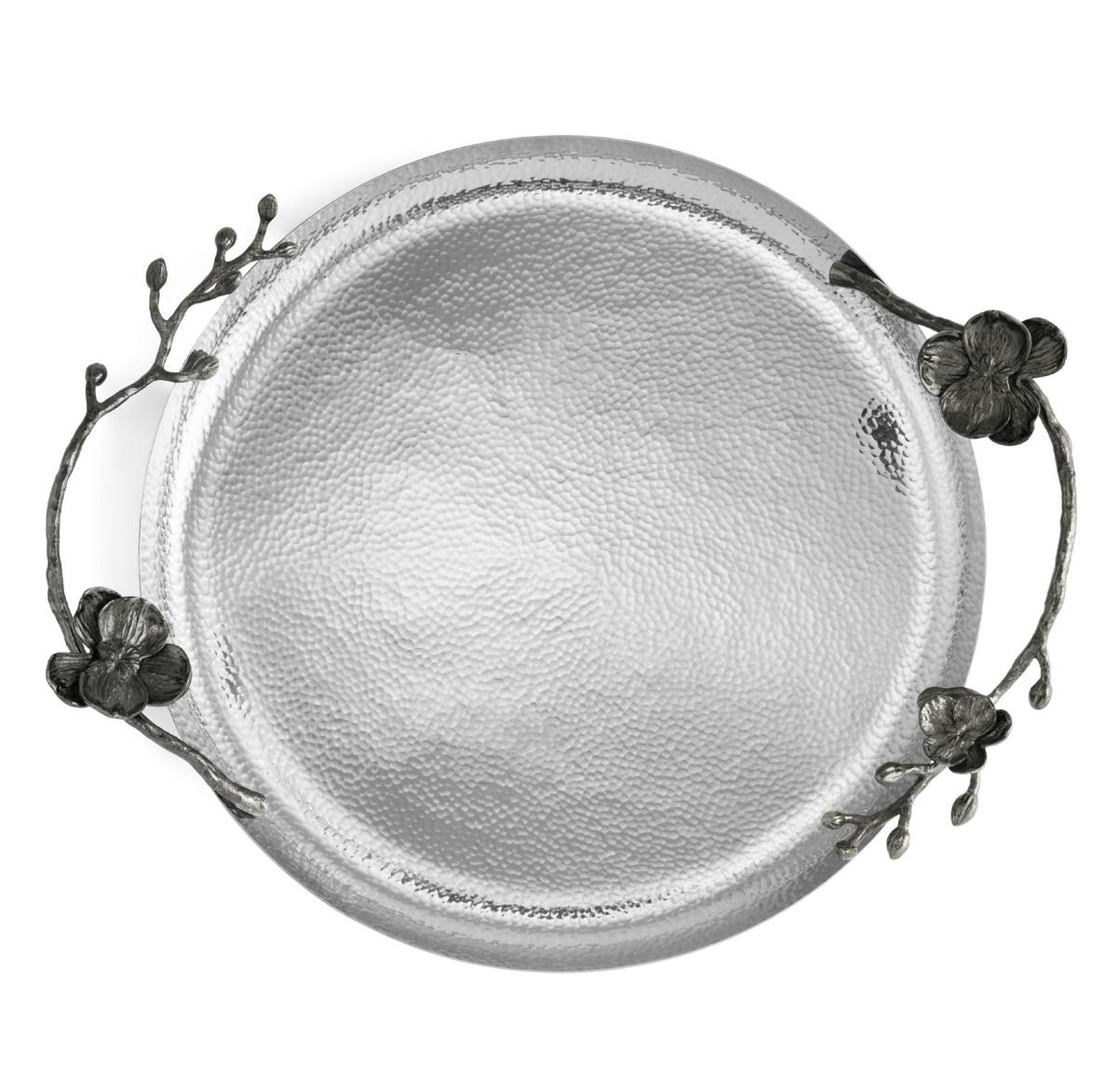 Black Orchid Round Platter