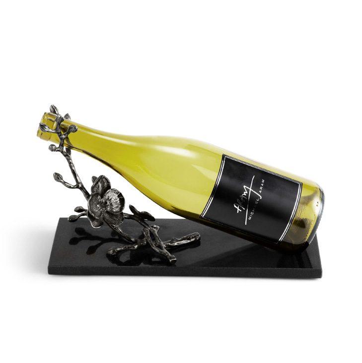 Black Felt Black Orchid Wine Rest