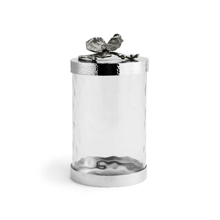 Glass Black Orchid Canister Medium