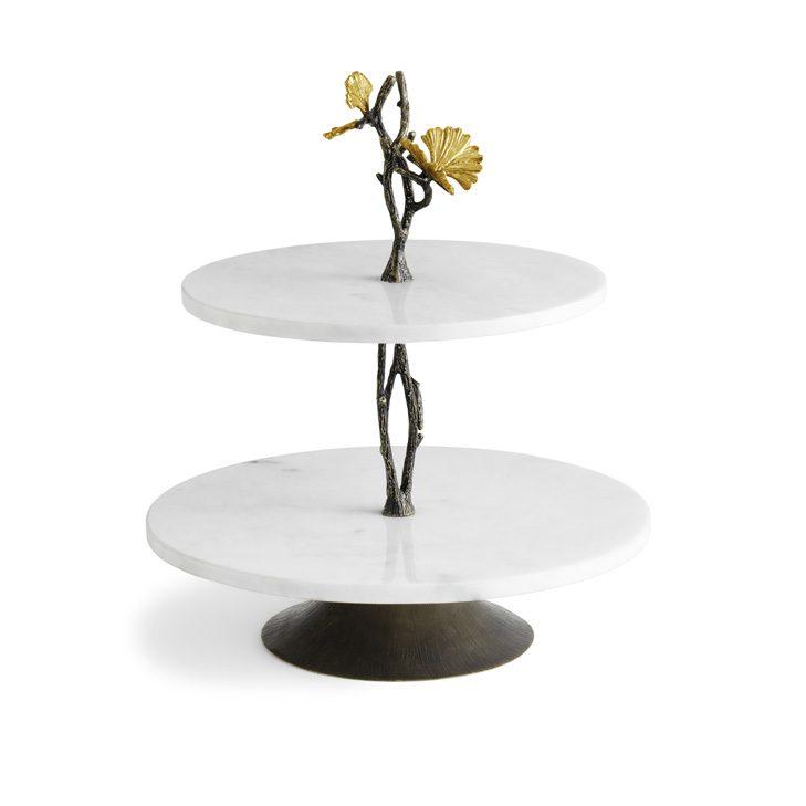 Glass Butterfly Gingko Bread Board