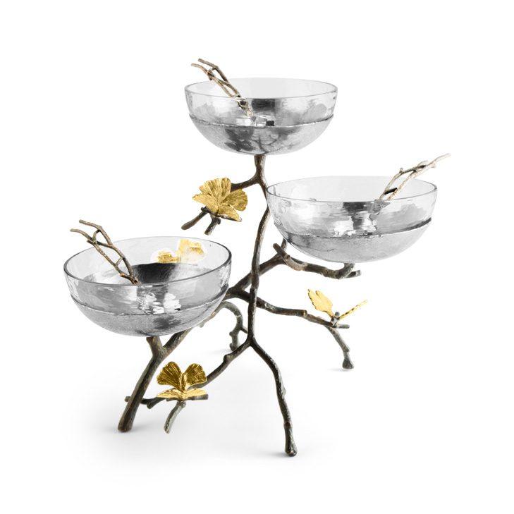 Butterfly Gingko Wood Salad Bowl