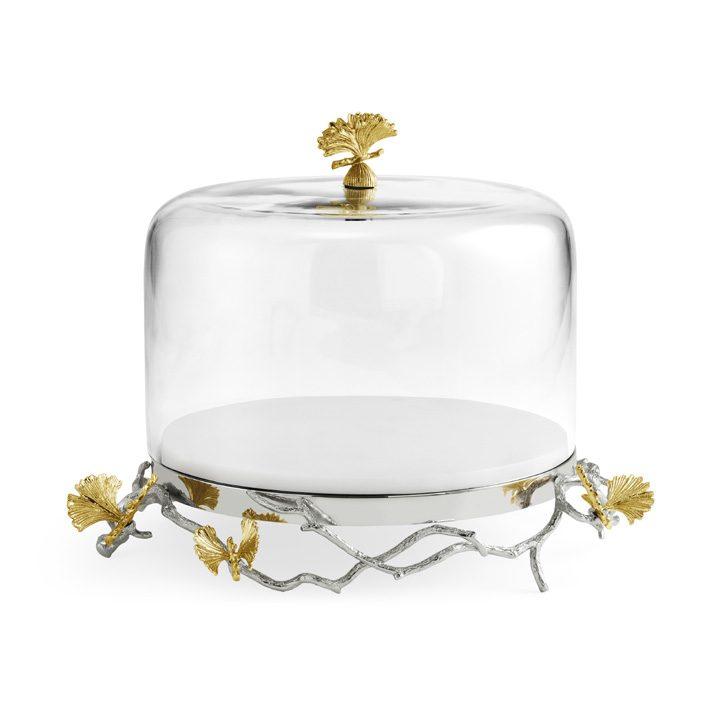 Butterfly Gingko Cakestand with Dome