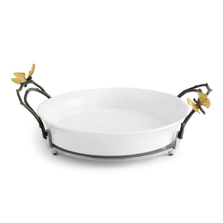 Butterfly Ginkgo Pie Dish