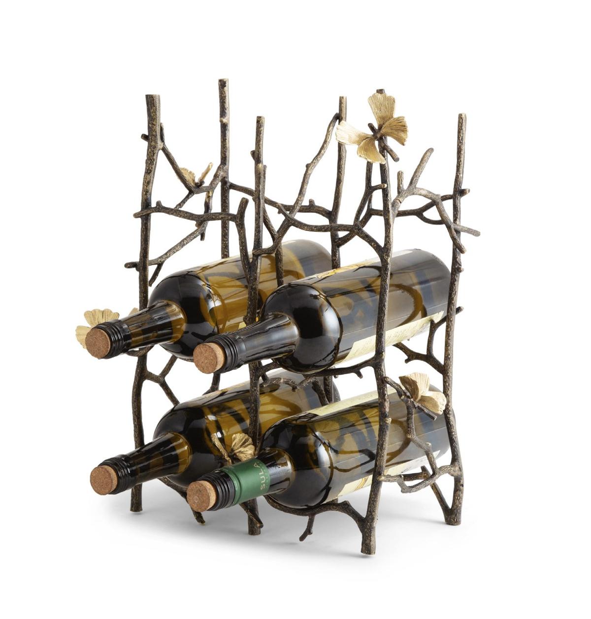 Butterfly Ginkgo 6-Bottle Wine Rack