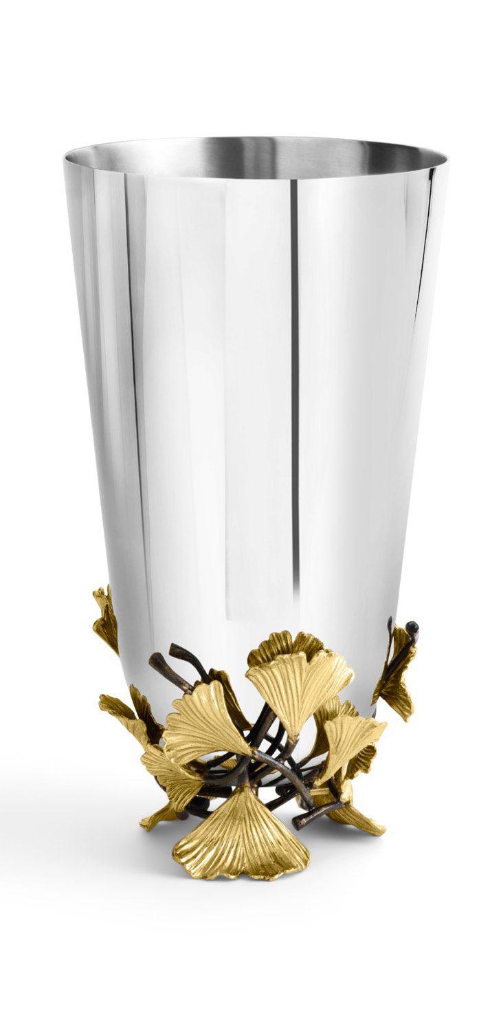 Marble Golden Ginkgo Vase