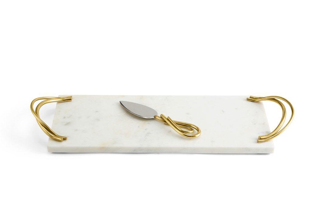 Calla Lily Small Cheese Board w/ Spreader