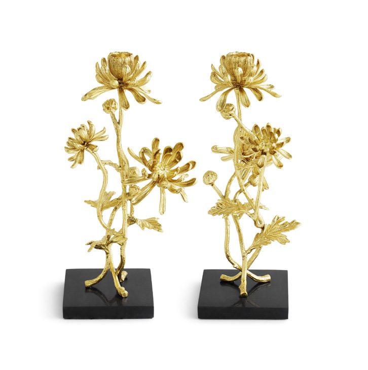Dahlia Tall Candleholders Set of 2