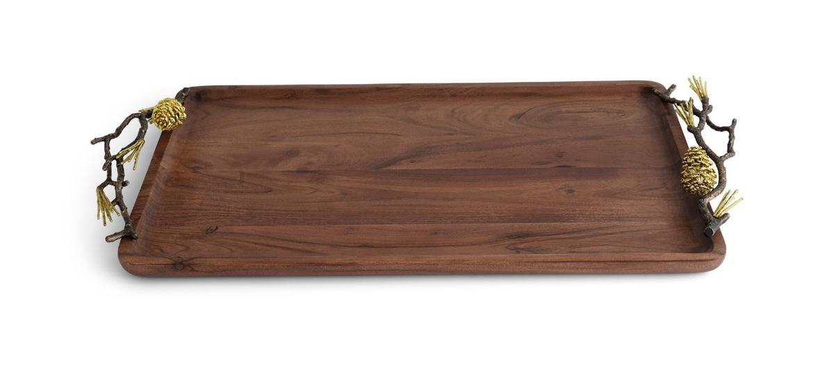 Pine Cone Medium Wood Tray