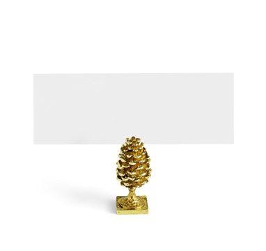 Antique Goldtone Pine Cone Cocktail Napkin Holder