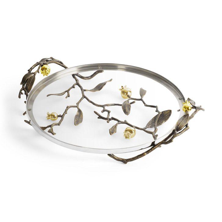 Goldplate 24K Pomegranate Glass Platter