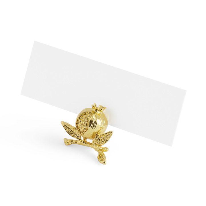 Natual & Oxidized Brass Pomegranate Placecard Holder