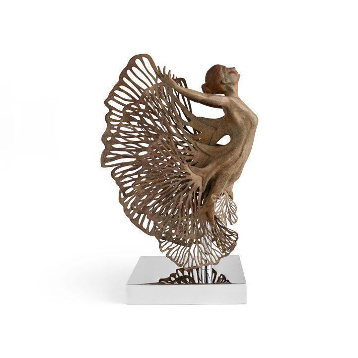 Marble Ginkgo Fairy Tabletop Sculpture