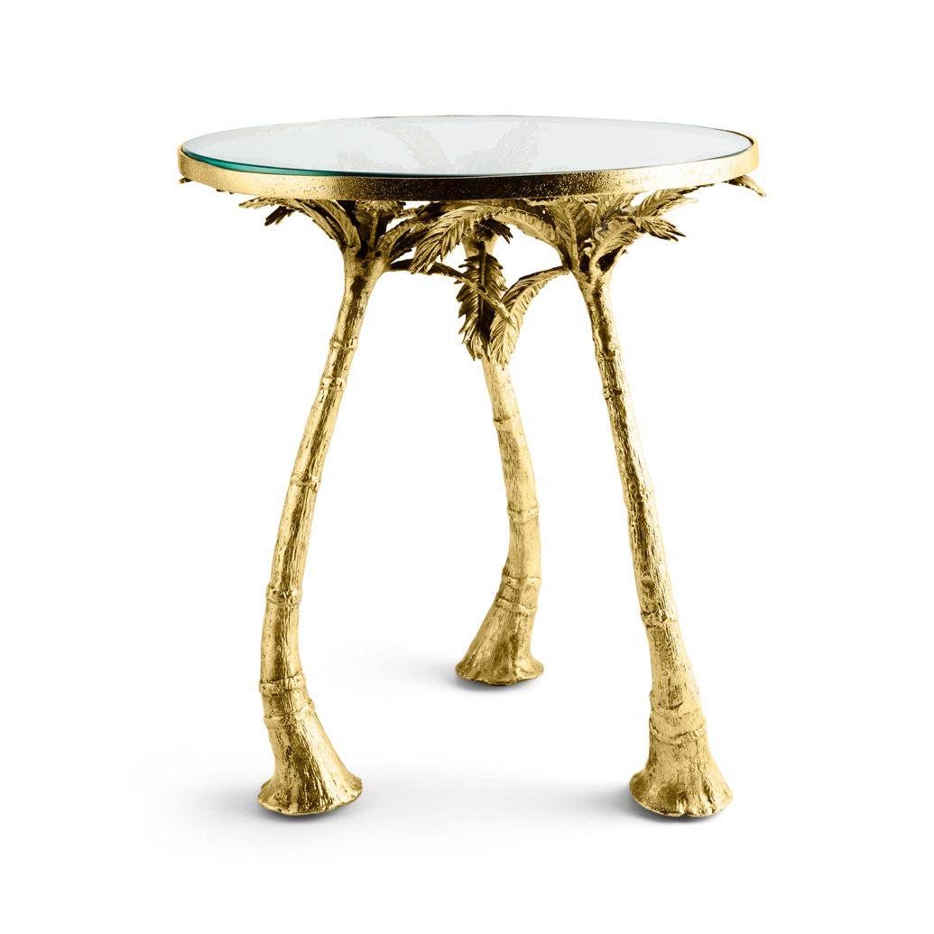 Marble Palm Accent Table