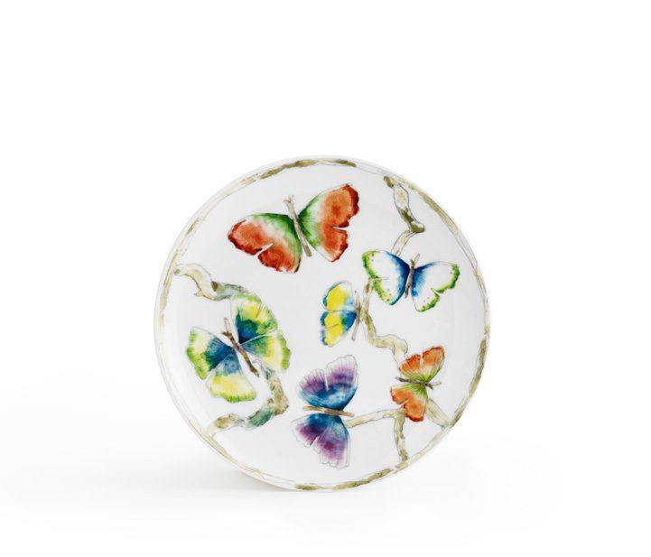 Porcelain Butterfly Ginkgo Tidbit Plate