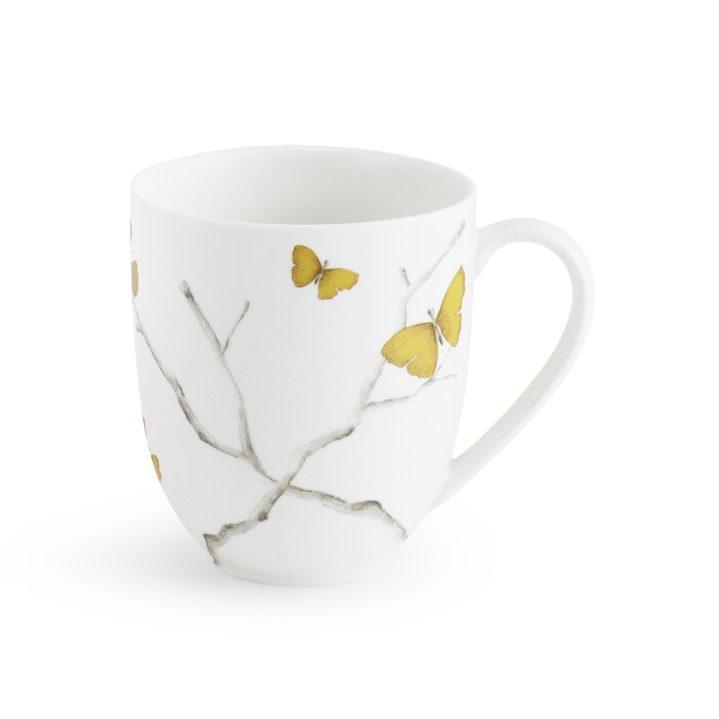 Butterfly Ginkgo Gold Tidbit Plate Set