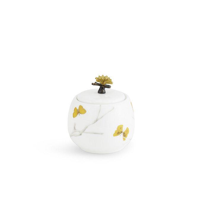 Marble Butterfly Ginkgo Gold Demitasse Set