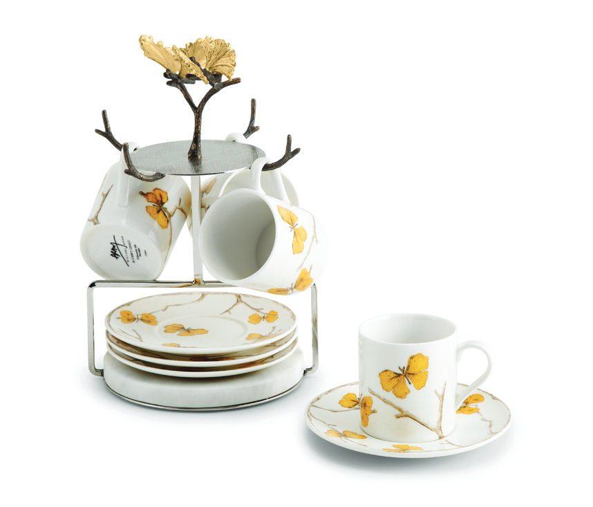 Porcelain Butterfly Ginkgo Gold Creamer