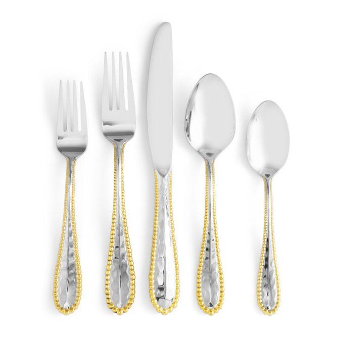 Molten Gold 5-Piece Flatware Set