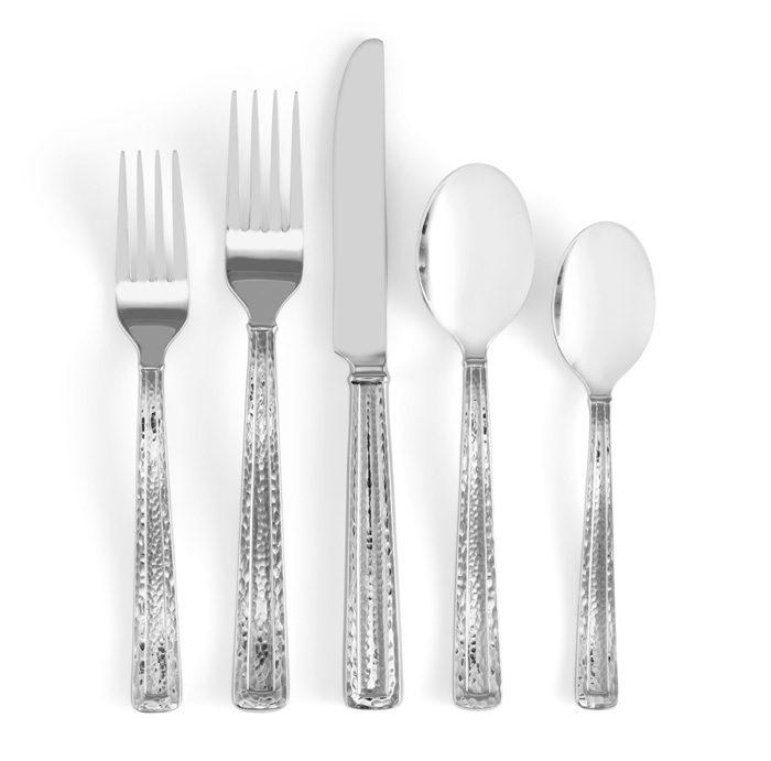 Hammertone 5-Piece Flatware Set