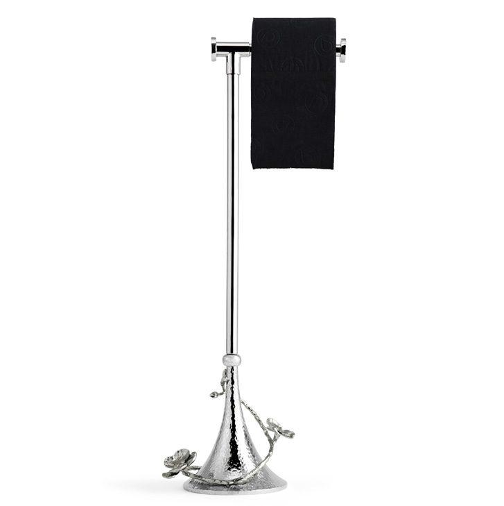 White Orchid Toilet Paper Stand
